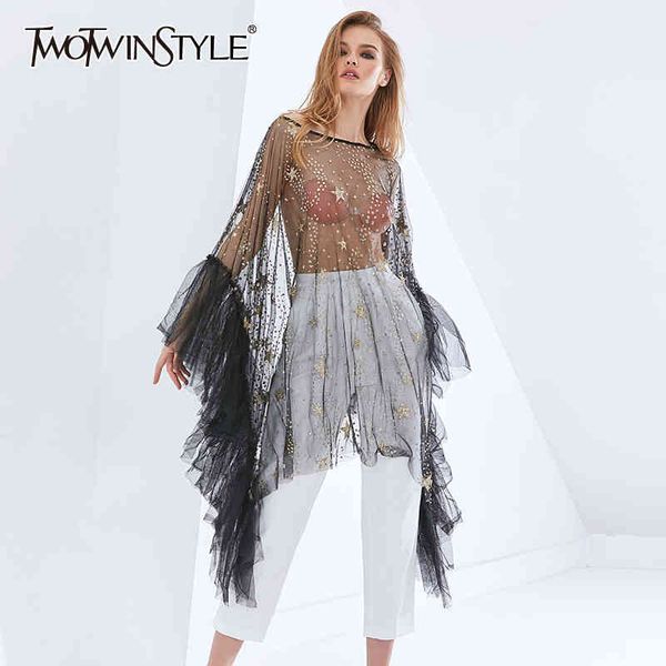 see through patchwork sequin dress for women long sleeve ruffle mesh casual loose dresses female fashion 210423, Black;gray
see through patchwork sequin dress for women long sleeve ruffle mesh casual loose dresses female fashion 210423, Black;gray