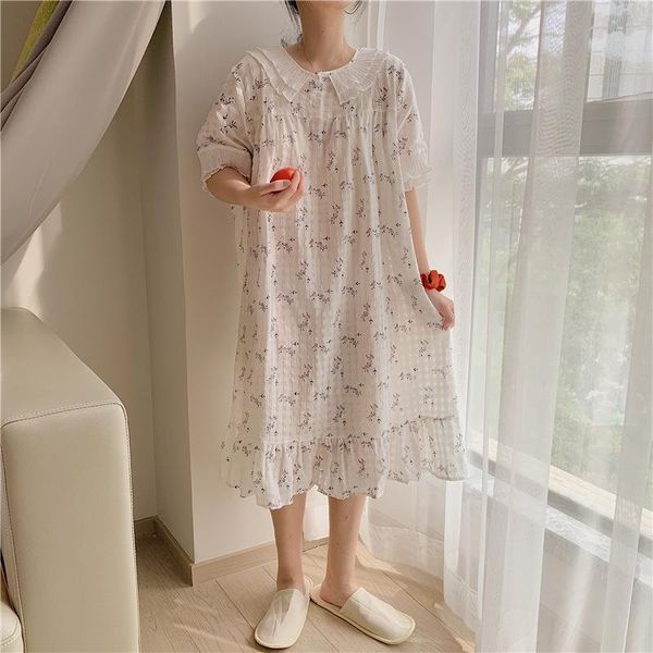 japanese nightdress female cotton linen cute girl floral thin home service short-sleeved dress white elegant sleep robe women's sleepwe, Black;red
japanese nightdress female cotton linen cute girl floral thin home service short-sleeved dress white elegant sleep robe women's sleepwe, Black;red
