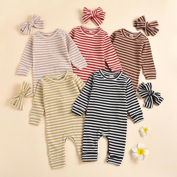 jumpsuits 2021 born 0-18m baby boy girl striped jumpsuit casual fall clothing stripe print long sleeve soft cotton romper headband 2pcs, Blue
jumpsuits 2021 born 0-18m baby boy girl striped jumpsuit casual fall clothing stripe print long sleeve soft cotton romper headband 2pcs, Blue