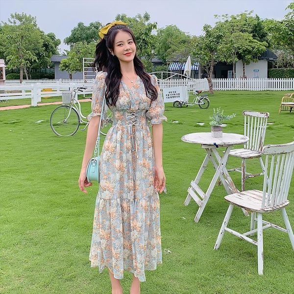 long vintage chiffon floral women dress summer elegant korean party fairy boho retro casual vacation dresses vestido, Black;gray
long vintage chiffon floral women dress summer elegant korean party fairy boho retro casual vacation dresses vestido, Black;gray