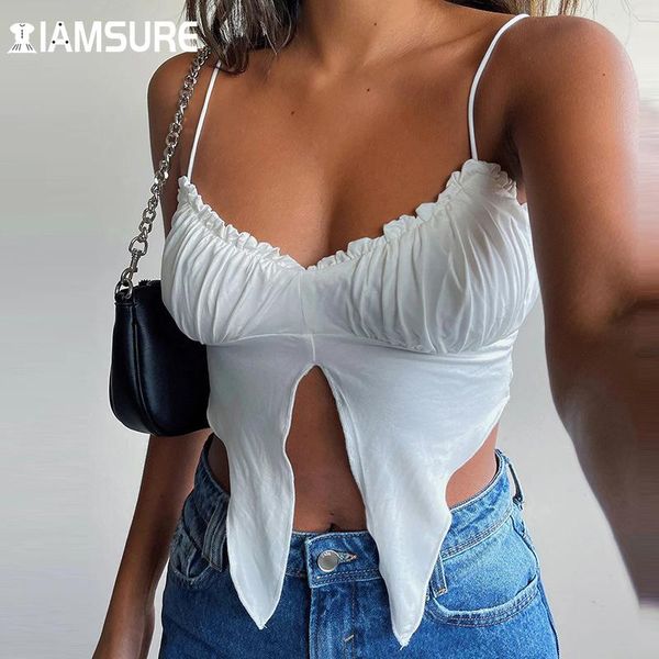 low cutsplit camisoles slim sleeveless spaghetti straps crop women 2021 summer fashion casual ruffles tank women's tanks & camis, White
low cutsplit camisoles slim sleeveless spaghetti straps crop women 2021 summer fashion casual ruffles tank women's tanks & camis, White