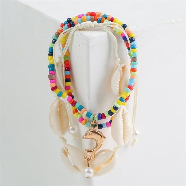 charm bracelets 3 pcs/set bohemia female multicolor glass beads natural shell for women gold metal dolphin pendant bracelet gift, Golden;silver
charm bracelets 3 pcs/set bohemia female multicolor glass beads natural shell for women gold metal dolphin pendant bracelet gift, Golden;silver