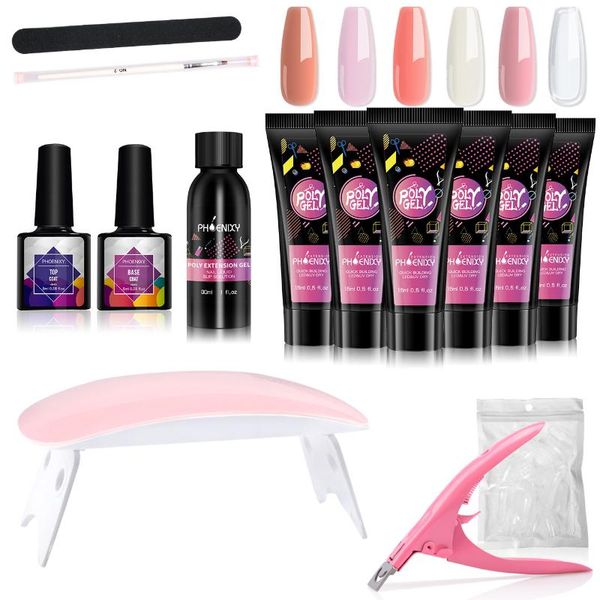 nail art kits poly uv gel set 6w dryer lamp acrylic builder kit jelly finger extension 15ml soak off for manicure tools
nail art kits poly uv gel set 6w dryer lamp acrylic builder kit jelly finger extension 15ml soak off for manicure tools