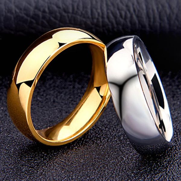 cluster rings fashion woman 6mm width wedding bands stainless titanium steel man finger gold men ring jewelry anel j1256, Golden;silver
cluster rings fashion woman 6mm width wedding bands stainless titanium steel man finger gold men ring jewelry anel j1256, Golden;silver