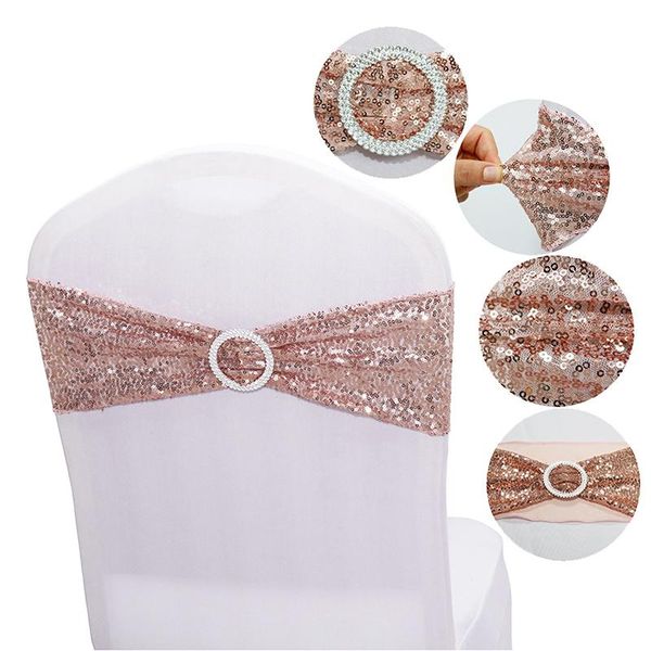 sashes quality shiny sequin rose gold stretch bands with round buckle for wedding events party decoration spandex chair
sashes quality shiny sequin rose gold stretch bands with round buckle for wedding events party decoration spandex chair