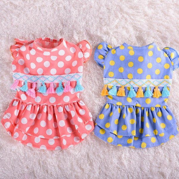 dog clothes dot skirt clothing for dogs cat small pet tassel summer puppy kitten dress supplies apparel 
dog clothes dot skirt clothing for dogs cat small pet tassel summer puppy kitten dress supplies apparel