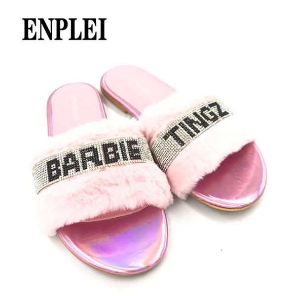 slippers enplei women fashion crystal diamonds furry home plush shoes fluffy house flats size 37-42, Black
slippers enplei women fashion crystal diamonds furry home plush shoes fluffy house flats size 37-42, Black