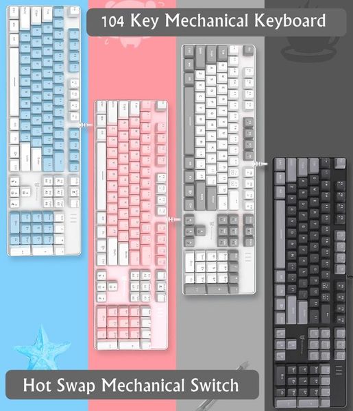sunsonny j9-pro104 key usb wired mechanical keyboard for desknotebook, swap switch,variety of light effect keyboards
sunsonny j9-pro104 key usb wired mechanical keyboard for desknotebook, swap switch,variety of light effect keyboards