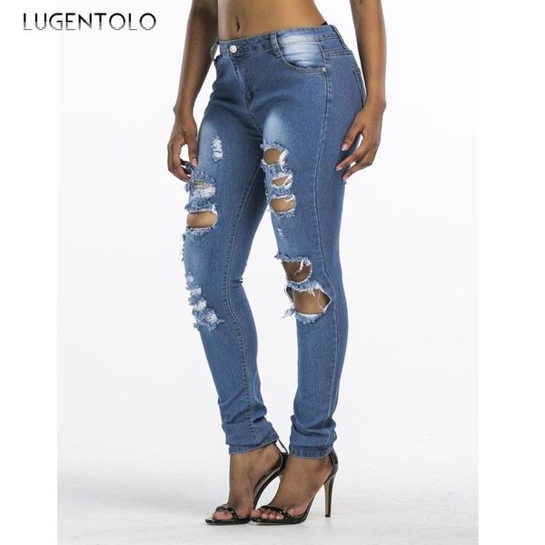 women's jeans lugentolo skinny woman high waist washed hole button 2021 summer casual fashion streetwear womens, Blue
women's jeans lugentolo skinny woman high waist washed hole button 2021 summer casual fashion streetwear womens, Blue