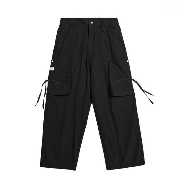 men's pants multi-pocket cargo mens safari style solid color loose straight-leg elastic waist casual trousers men, Black
men's pants multi-pocket cargo mens safari style solid color loose straight-leg elastic waist casual trousers men, Black
