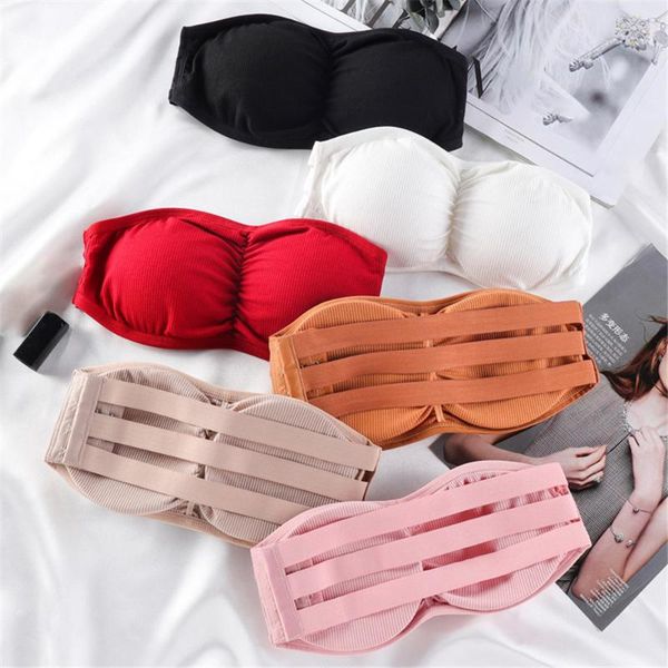 women strapless bra seamless padded underwear lace tube bandeau crop tank bras, Red;black
women strapless bra seamless padded underwear lace tube bandeau crop tank bras, Red;black