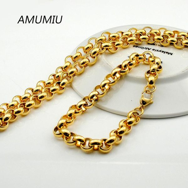 earrings & necklace amumiu mens gold color chain stainless steel bracelet set fashion necklaces women punk party accessories hztz088, Silver
earrings & necklace amumiu mens gold color chain stainless steel bracelet set fashion necklaces women punk party accessories hztz088, Silver