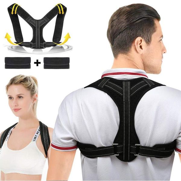 posture corrector for men and women adjustable upper back brace clavicle support providing pain relief from neck&back, Black;blue
posture corrector for men and women adjustable upper back brace clavicle support providing pain relief from neck&back, Black;blue