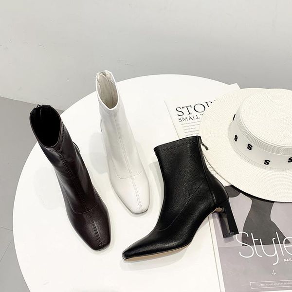 boots thick heel square head, high heel, screen, side zipper, low barrel women's, Black
boots thick heel square head, high heel, screen, side zipper, low barrel women's, Black