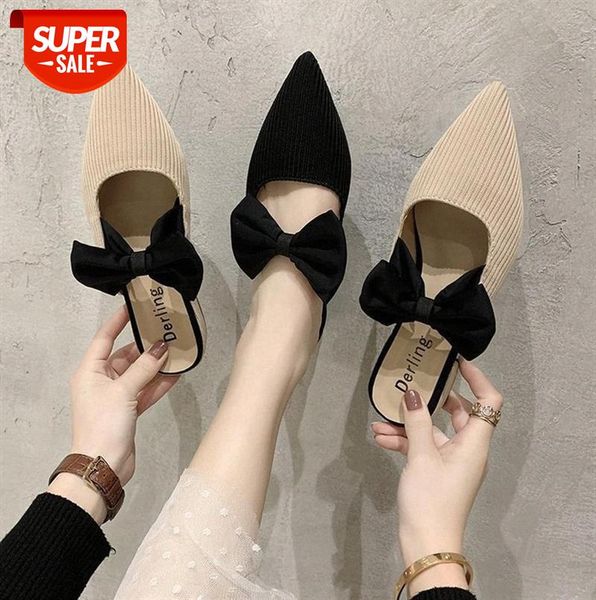 baotou half slippers women's outer wear fashion muller shoes bow knot flying knit upper middle heel korean version #zt3s, Black
baotou half slippers women's outer wear fashion muller shoes bow knot flying knit upper middle heel korean version #zt3s, Black