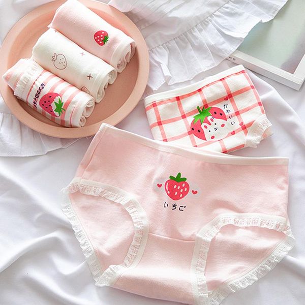 6pcs/set lovely underwear strawberry printing lace girl's underpants cotton crotch waist teenage comfortable soft briefs panties, Camo
6pcs/set lovely underwear strawberry printing lace girl's underpants cotton crotch waist teenage comfortable soft briefs panties, Camo