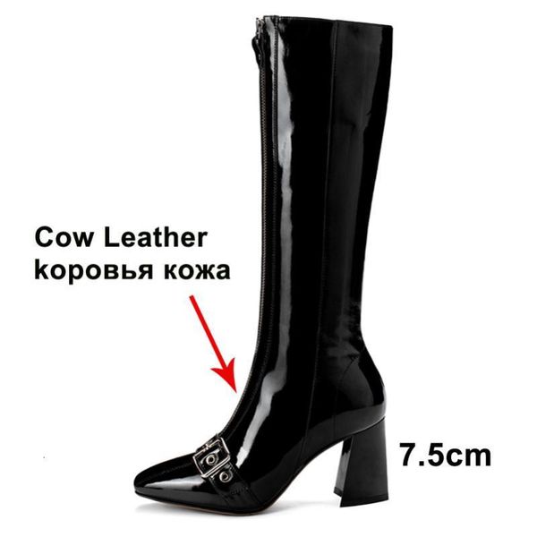 boots meotina winter knee high women natural genuine leather buckle thick heel long zip square toe shoes lady size 391 xfn2, Black
boots meotina winter knee high women natural genuine leather buckle thick heel long zip square toe shoes lady size 391 xfn2, Black