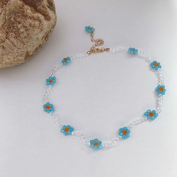 chains french retro transparent beads blue flowers necklace cute super fairy clavicle chain fashion personality jewelry, Silver
chains french retro transparent beads blue flowers necklace cute super fairy clavicle chain fashion personality jewelry, Silver