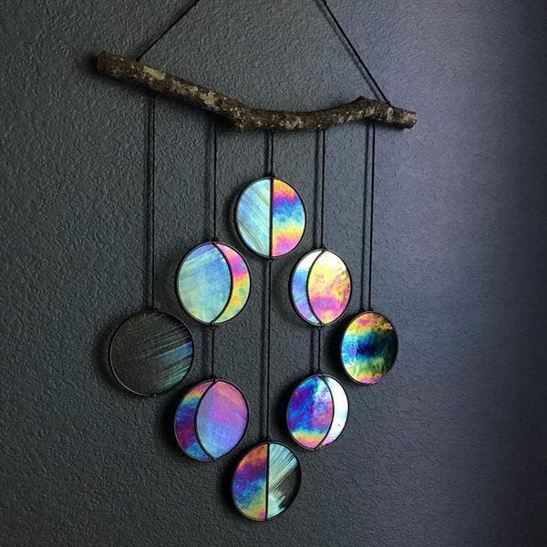 decorative objects & figurines clear and rainbow iridized moon phase hanging celestial art wall decor stained glass decoration
decorative objects & figurines clear and rainbow iridized moon phase hanging celestial art wall decor stained glass decoration
