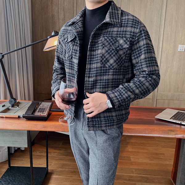 men's jackets men's brand clothing plaid jacket of wool, stylish slim fit leisure wool cloth size u1db, Black;brown
men's jackets men's brand clothing plaid jacket of wool, stylish slim fit leisure wool cloth size u1db, Black;brown