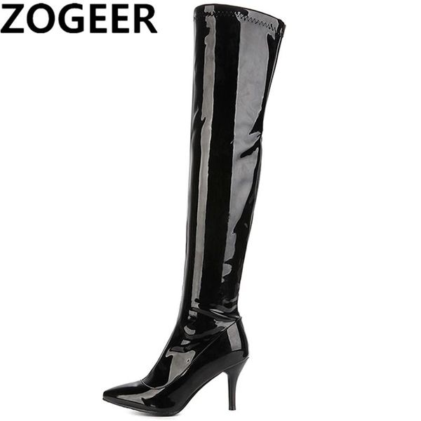 boots thigh high women fashion patent leather over the knee nightclub dance ladies shoes red black white plus size 48
boots thigh high women fashion patent leather over the knee nightclub dance ladies shoes red black white plus size 48