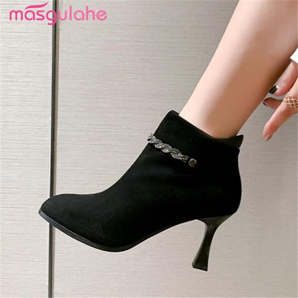 boots masgulahe 2021 suede leather heels spring autumn black ladies ankle women
boots masgulahe 2021 suede leather heels spring autumn black ladies ankle women