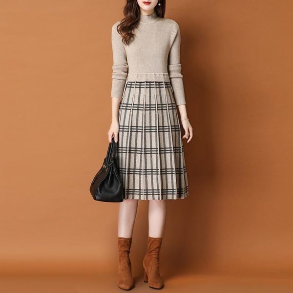 autumn winter knitted dress women o-neck long sleeve a-line simple elegant office work midi sweater casual knit dresses, Black;gray
autumn winter knitted dress women o-neck long sleeve a-line simple elegant office work midi sweater casual knit dresses, Black;gray