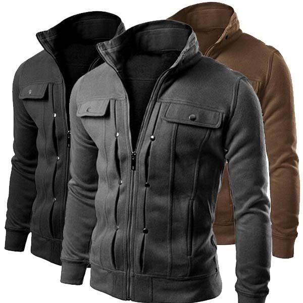 men's jackets jacket outdoor sports casual solid color plus velvet cardigan sweatshirt, Black;brown
men's jackets jacket outdoor sports casual solid color plus velvet cardigan sweatshirt, Black;brown