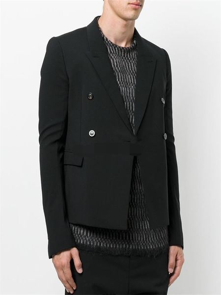 men's suits & blazers spring fashion trend personality large-size custom double-breasted slim short blazer, White;black
men's suits & blazers spring fashion trend personality large-size custom double-breasted slim short blazer, White;black