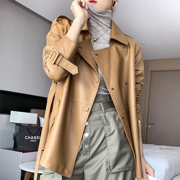 women's leather & faux spring autumn women sheepskin genuine casual streetwear outwear motorcycle jacket with belt biker coat y854, Black
women's leather & faux spring autumn women sheepskin genuine casual streetwear outwear motorcycle jacket with belt biker coat y854, Black