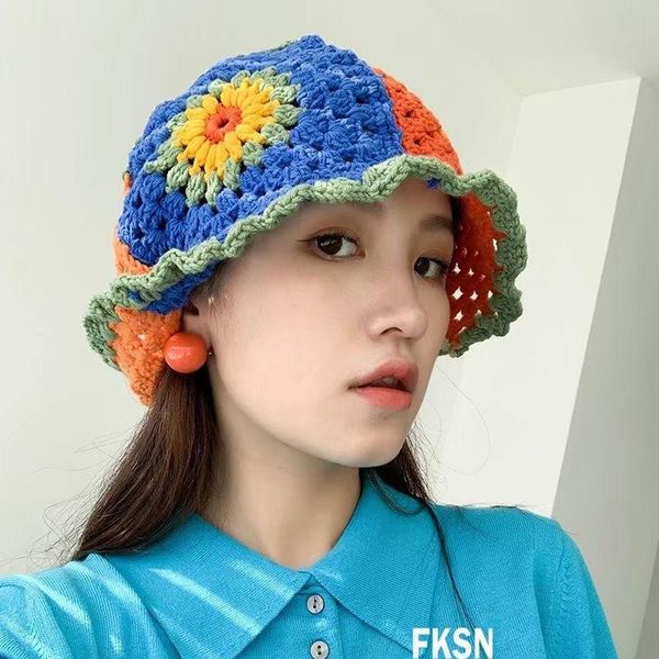 wide brim hats fashion hollow hook flower colorful fisherman hat female version of the sunscreen uv sun breathable knitting crochet cap, Blue;gray
wide brim hats fashion hollow hook flower colorful fisherman hat female version of the sunscreen uv sun breathable knitting crochet cap, Blue;gray