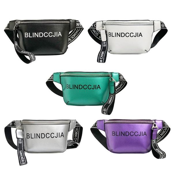 fashion waist fanny pack women letter print belt zipper casual shoulder bag bags