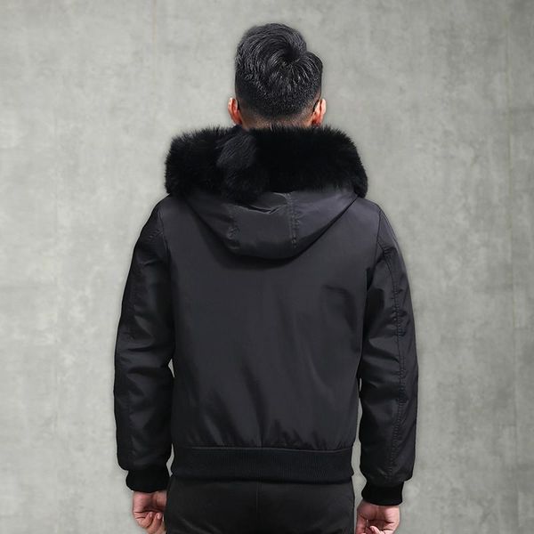 men's leather & faux collar winter coat for men clothes 2021 real fur parka casaco v18-6700 yy939, Black
men's leather & faux collar winter coat for men clothes 2021 real fur parka casaco v18-6700 yy939, Black