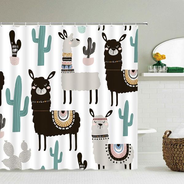 cute alpaca 3d printed shower curtain cartoon polyester fabric bath for bathroom decoration curtains
cute alpaca 3d printed shower curtain cartoon polyester fabric bath for bathroom decoration curtains