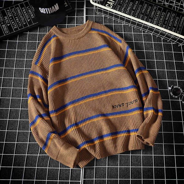 black blue striped sweaters washed hole knit jumpers men women oversized sweater harajuku pa9g, White;black
black blue striped sweaters washed hole knit jumpers men women oversized sweater harajuku pa9g, White;black