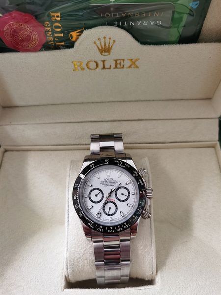 with original box men 40mm automatic watch mechanical crown stainless steel bracelet wristwatch clock date ceramic bezel chronograph watches, Slivery;brown
with original box men 40mm automatic watch mechanical crown stainless steel bracelet wristwatch clock date ceramic bezel chronograph watches, Slivery;brown