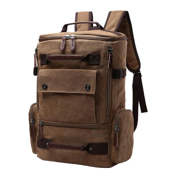 backpack men with button solid camping canvas multi pocket casual travel zipper closure lapstudents large capacity
backpack men with button solid camping canvas multi pocket casual travel zipper closure lapstudents large capacity