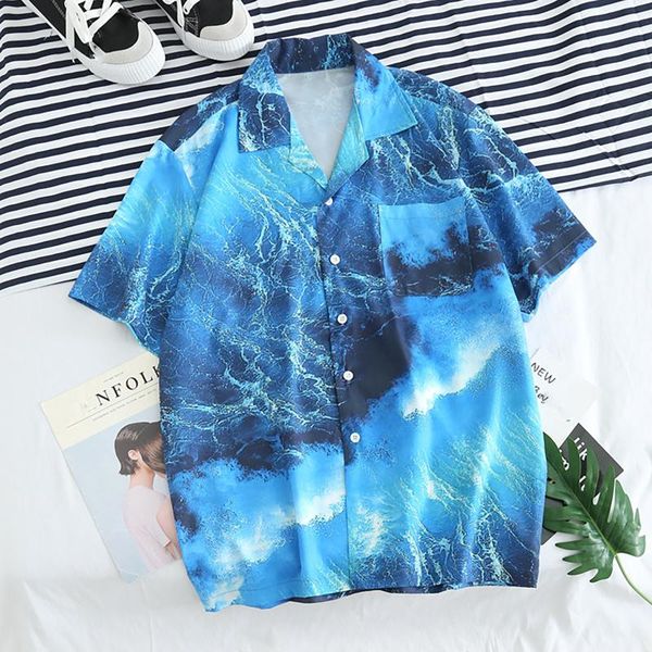 men's casual shirts fashion shirt printed lapel short sleeve single breasted hip-hop national costume, White;black
men's casual shirts fashion shirt printed lapel short sleeve single breasted hip-hop national costume, White;black