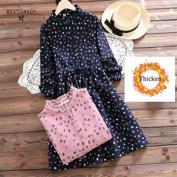 autumn winter women long sleeve thicken corduroy dress mori girl leaves printed midi mujer kawaii elegant vintage dresses 210520, Black;gray
autumn winter women long sleeve thicken corduroy dress mori girl leaves printed midi mujer kawaii elegant vintage dresses 210520, Black;gray