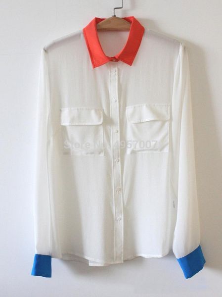 elfstyle ladies silk white with contrast color patchwork long sleeve shirt - 2021 est blouse women's blouses & shirts
elfstyle ladies silk white with contrast color patchwork long sleeve shirt - 2021 est blouse women's blouses & shirts