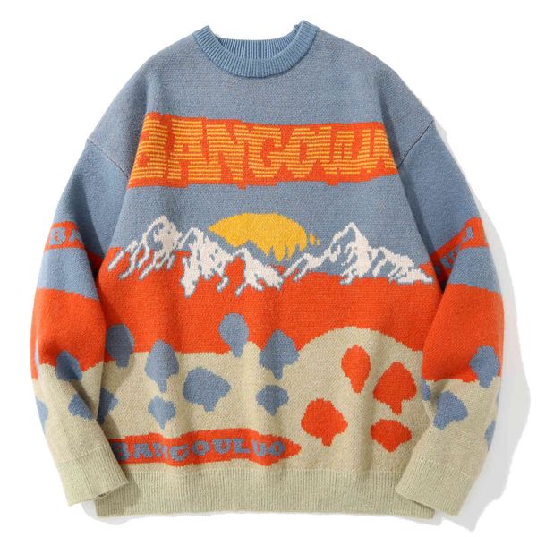 men's sweaters lacible men streetwear vintage sunset pattern knitted harajuku casual loose autumn pullover cotton lhv3, White;black
men's sweaters lacible men streetwear vintage sunset pattern knitted harajuku casual loose autumn pullover cotton lhv3, White;black