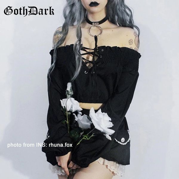goth dark vintage grunge gothic t-shirt women harajuku cropped hollow out pleated t-shirts autumn 2021 strap puff sleeve punk, White
goth dark vintage grunge gothic t-shirt women harajuku cropped hollow out pleated t-shirts autumn 2021 strap puff sleeve punk, White
