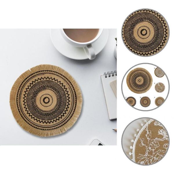mats & pads soft useful burlap embroidery tassel place mat 6 styles cup pad handicraft furniture decoration
mats & pads soft useful burlap embroidery tassel place mat 6 styles cup pad handicraft furniture decoration