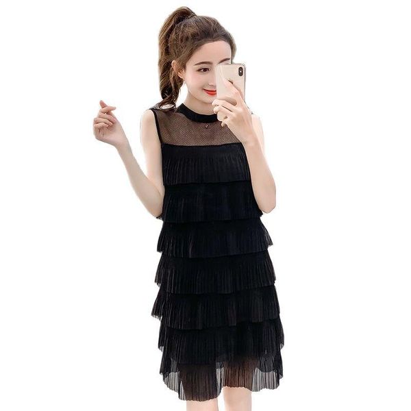 casual dresses fashion sleeveless dress 2021 spring summer black chiffon one-shoulder women's f746, Black;gray
casual dresses fashion sleeveless dress 2021 spring summer black chiffon one-shoulder women's f746, Black;gray