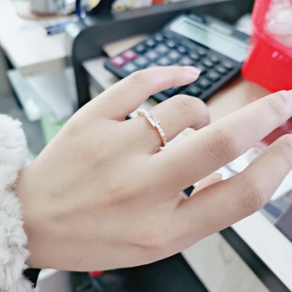 stacked pearl female minority design square zirconium personality versatile index finger with adjustable opening fashion ring, Silver
stacked pearl female minority design square zirconium personality versatile index finger with adjustable opening fashion ring, Silver