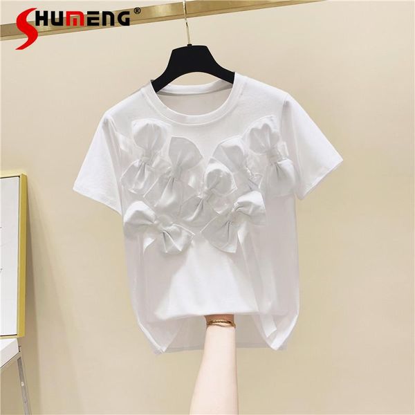 creative short sleeve cotton t-shirt female 2021 summer korean three-dimensional bow solid color loose women clothes women's, White
creative short sleeve cotton t-shirt female 2021 summer korean three-dimensional bow solid color loose women clothes women's, White