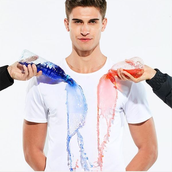 anti fouling waterproof short sleeved mens t shirts outdoor sports black technology pure color breathable quick dry, White;black
anti fouling waterproof short sleeved mens t shirts outdoor sports black technology pure color breathable quick dry, White;black