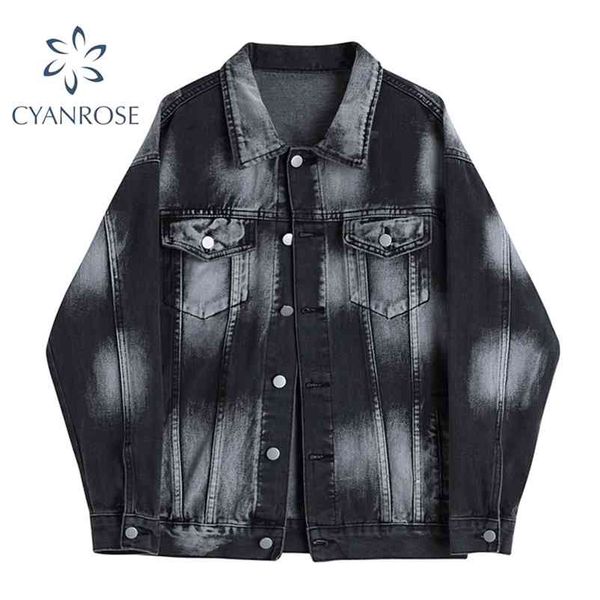 tie dye print black grey denim coat women streetwear fashion long sleeve cowboy jacket harajuku oversize vintage outwear female 210430, Black;brown
tie dye print black grey denim coat women streetwear fashion long sleeve cowboy jacket harajuku oversize vintage outwear female 210430, Black;brown