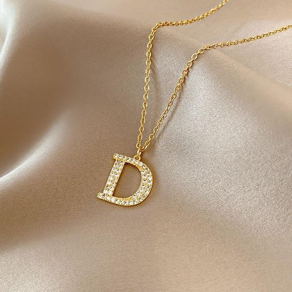 pendant necklaces 2021 classic titanium steel d letter necklace for woman fashion jewelry gift autumn sweater chain girl's neck, Silver
pendant necklaces 2021 classic titanium steel d letter necklace for woman fashion jewelry gift autumn sweater chain girl's neck, Silver