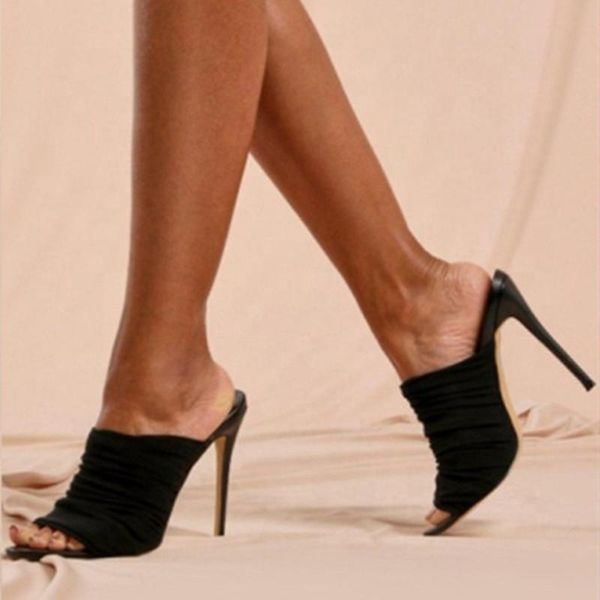 dress shoes soft breathable slip on modern sandals women fashion summer high heel slipper for ladies big size 43, Black
dress shoes soft breathable slip on modern sandals women fashion summer high heel slipper for ladies big size 43, Black